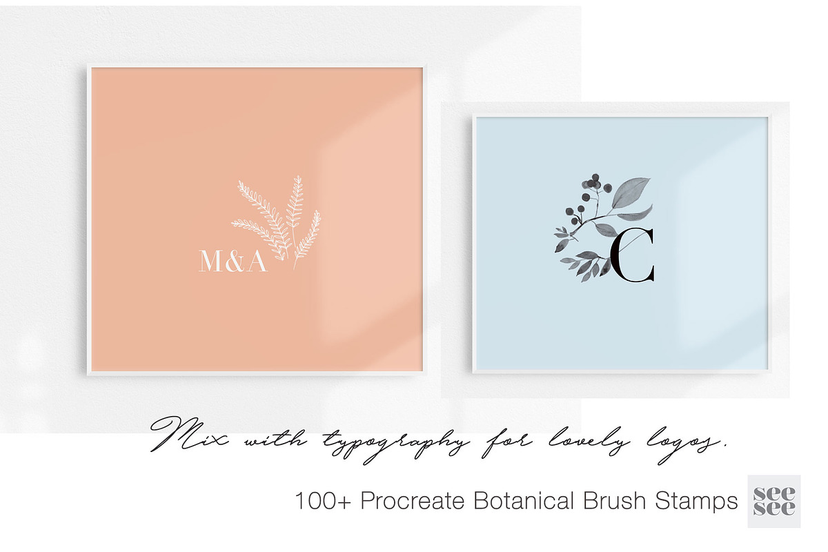 100+ Botanical Procreate Brush Stamp, a Brush Add-On by CC CREATIVE CO (Photo 4 of 16)