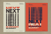 Stacked Typography Poster Set, a Poster Template by Black Cat Studio (Thumbnail 2 of 4)