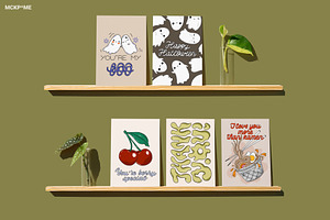 A5/A6/B6/5x7 greeting card mockup, a Merchandise Mockup by MCKP*ME