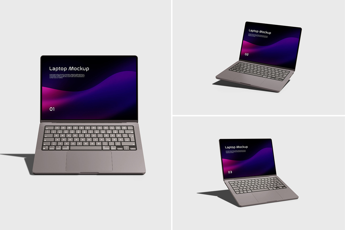 Laptop Mockup Set, a Mac Mockup by Farabion Studio (Photo 1 of 4)