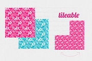 Hibiscus Digital Paper Background, a Pattern Graphic by Laureling Studios (Thumbnail 2 of 3)