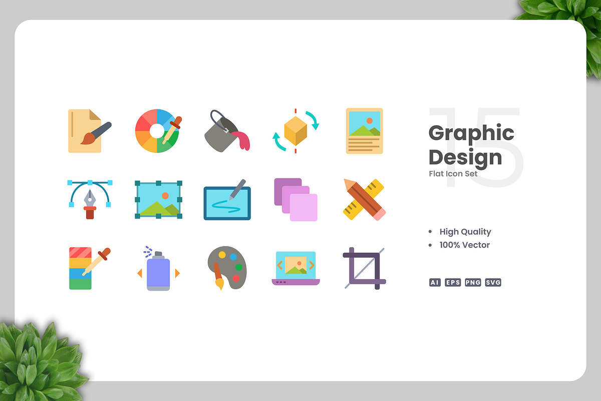 Graphic Design Flat Icons, an Icon by Upnowgraphic