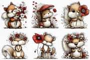 Whimsical Spring Squirrel Clipart, an Illustration by Craft Nest (Thumbnail 4 of 11)