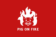 mascot red pig fire hot grill logo, a Branding & Logo Template by Vinsvectory (Thumbnail 2 of 3)