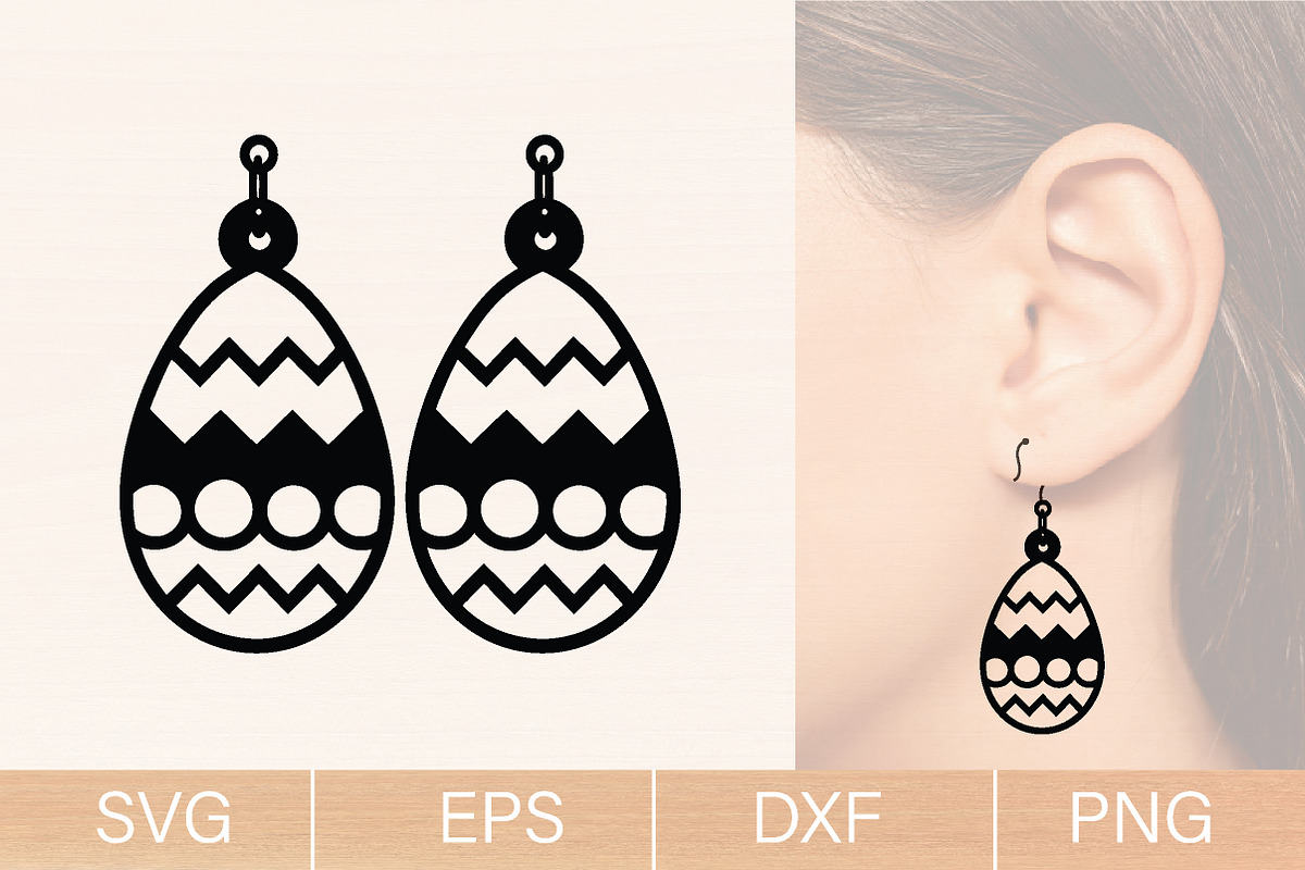 Easter Earrings Laser Cut SVG Bundle, an Object Graphic by jannatulpakhi (Photo 8 of 10)