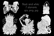 Scary Christmas Skulls, a Decorative Illustration by Samiramay (Thumbnail 4 of 5)