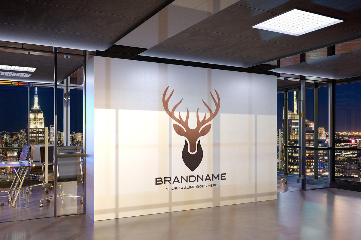 Minimalist Deer Logo Design, a Branding & Logo Template by YUDesignStore (Photo 10 of 10)