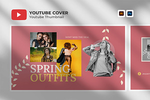 Spring Fashion YouTube Thumbnail, a Social Media Template by hekenostudio