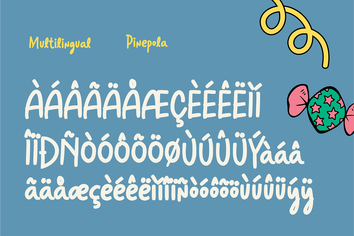 Pinepola – A Playful Layered Font, a Handwritten Font by Tiptop Graphic (Photo 5 of 10)