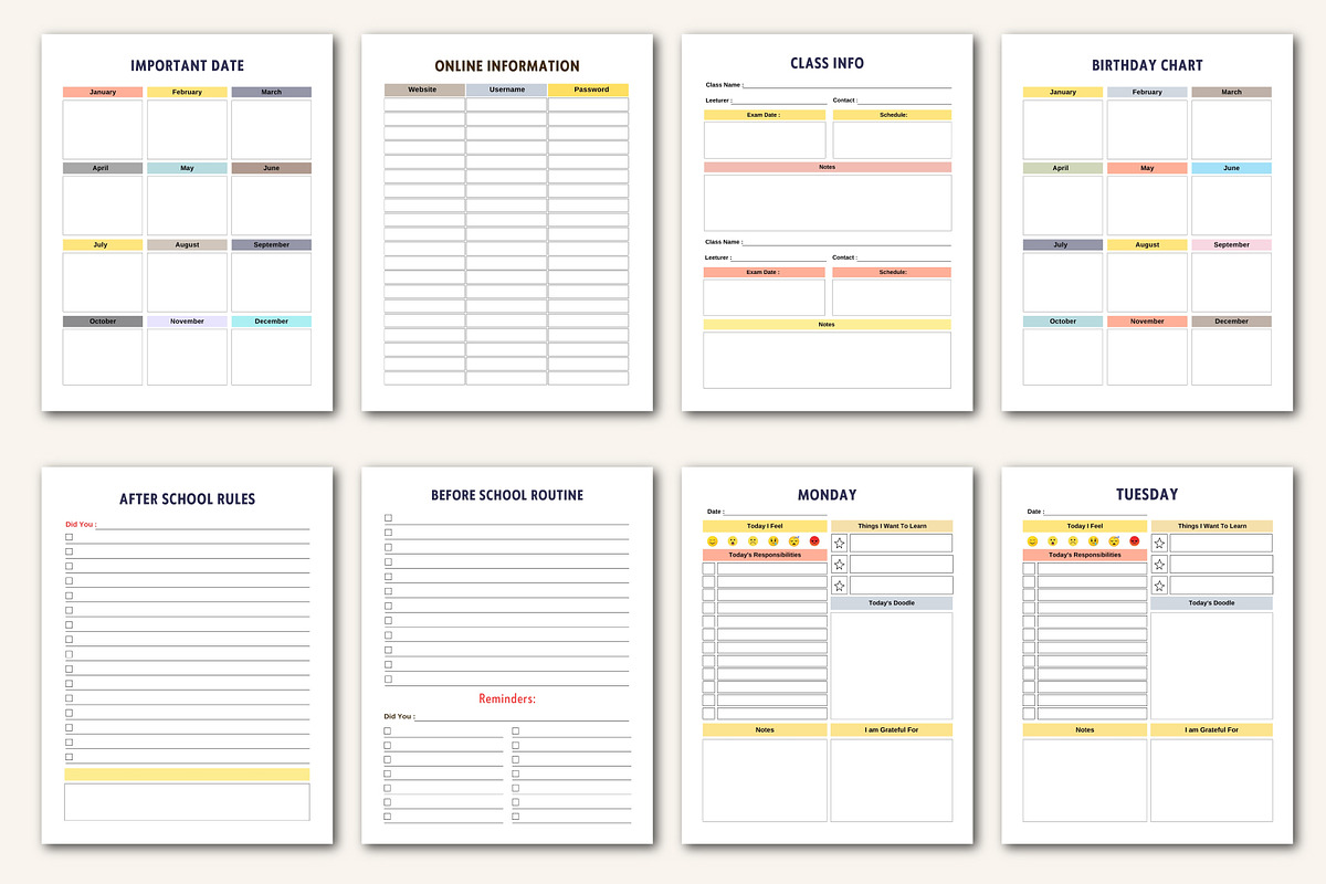 26–2027 Homeschool Management Binder, a Stationery Template by Designmela01 (Photo 2 of 9)
