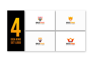 Set of Idea king logo designs