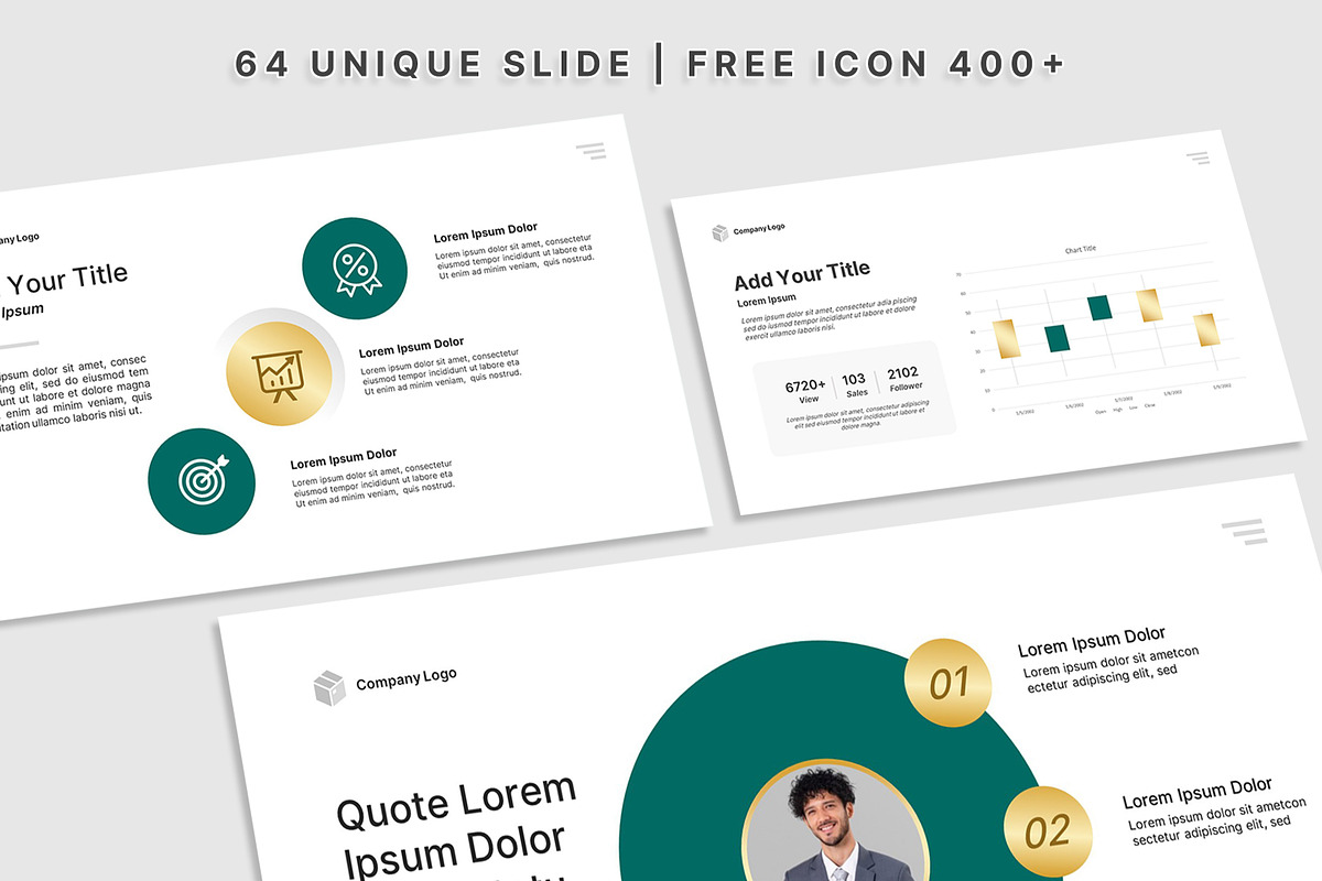 Green & Gold Business PowerPoint, a Presentation Template by SKY CREATION (Photo 2 of 6)