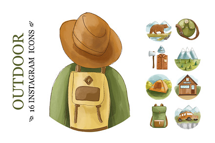 OUTDOOR - 16 Instagram icons
