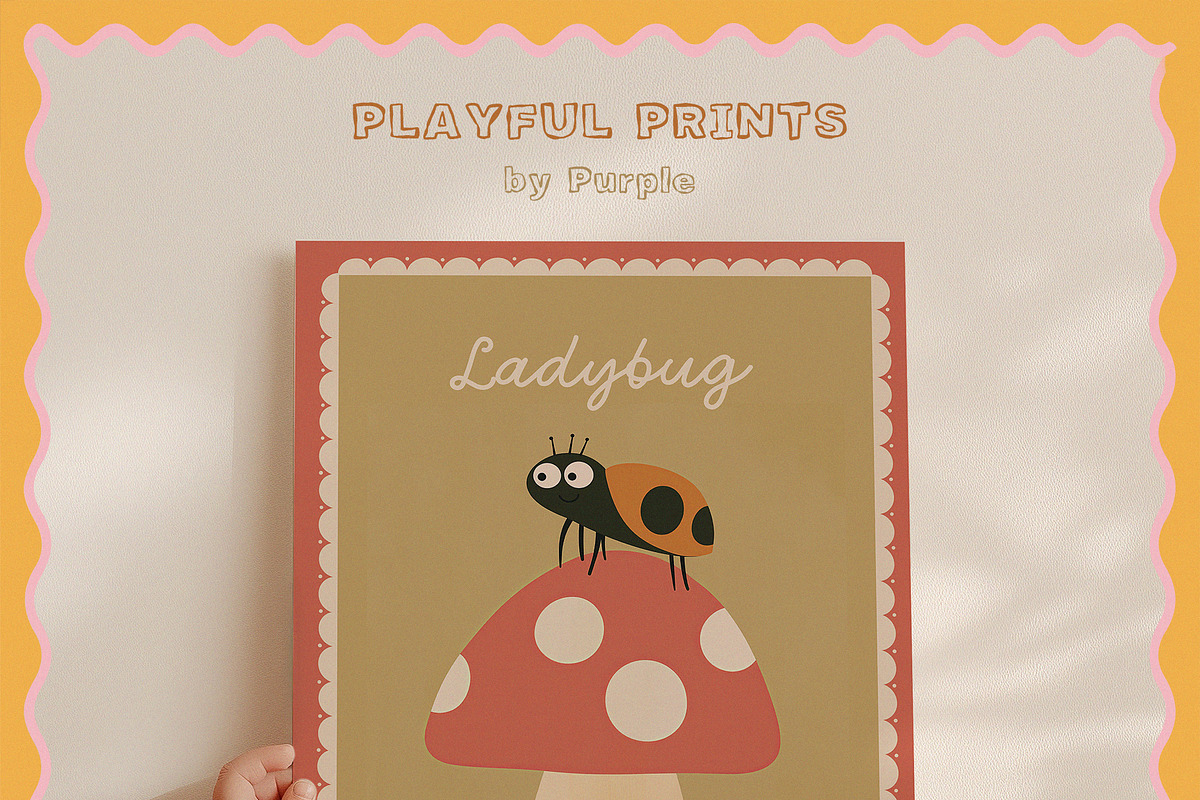 PLAYFUL PRINTS - Whimsical Posters, a Background Graphic by Purple (Photo 6 of 11)