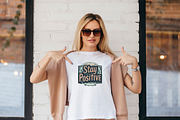 T-shirt Design Stay Positive, an Illustration by Creative design (Thumbnail 1 of 2)