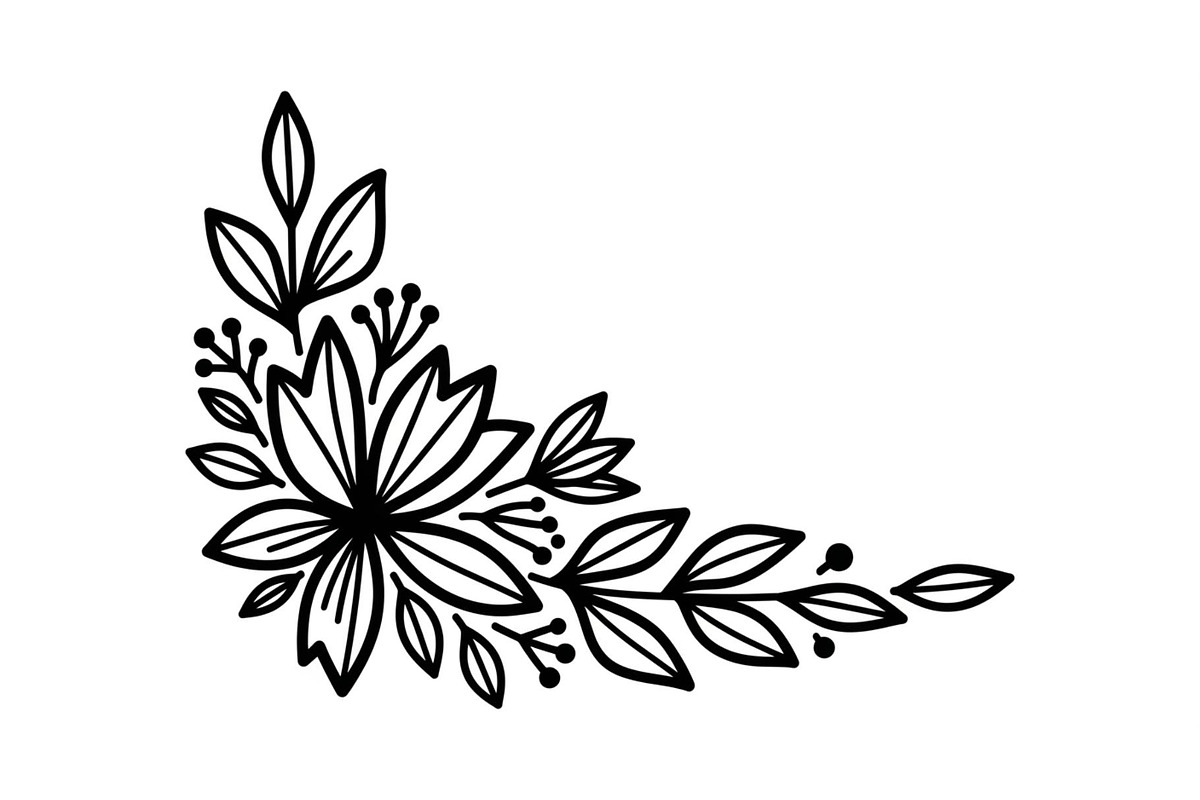 Floral Corner Ornament Clipart Bundl, an Illustration by Creativeshirt (Photo 16 of 48)