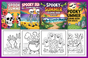 Spooky Summer Coloring Page, a Seasonal Illustration by Coco Bloom (Thumbnail 2 of 4)