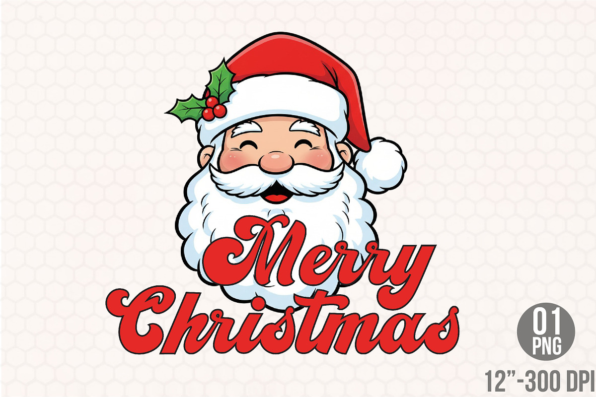 Merry Christmas, Santa PNG, an Illustration by Designking (Photo 1 of 4)