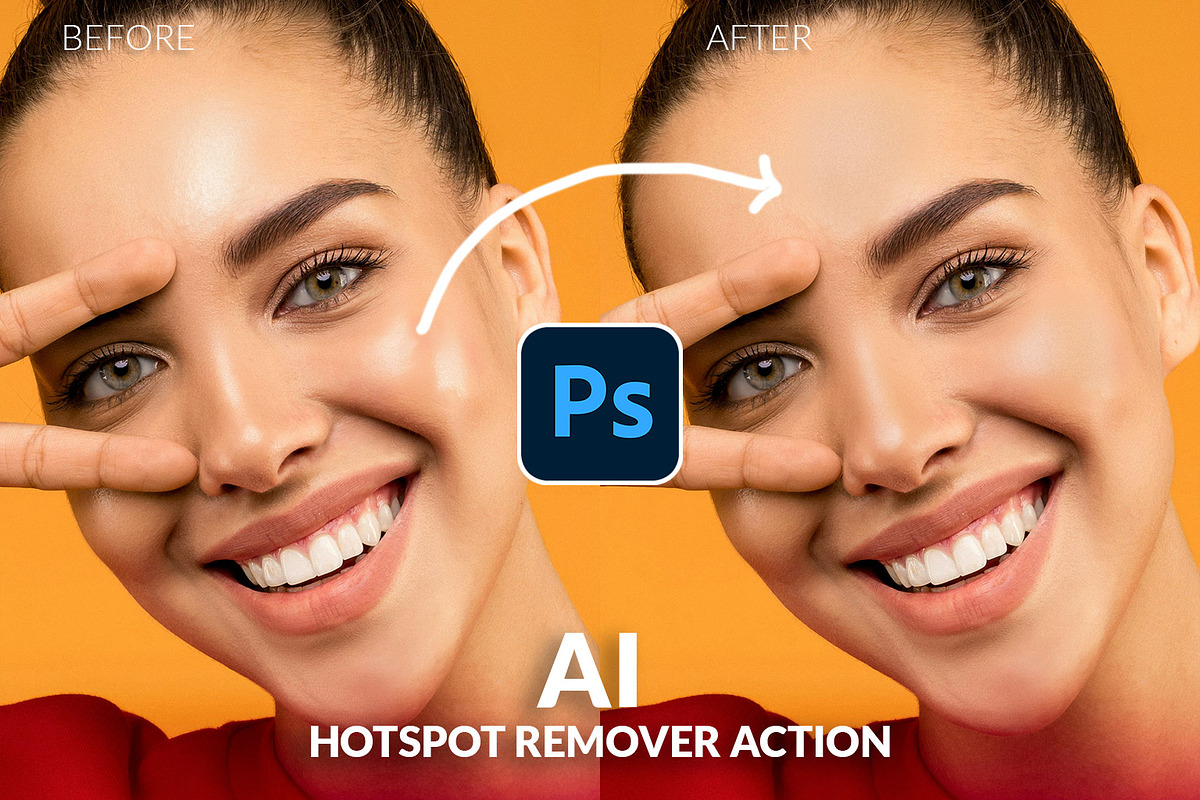 Hotspot Remover AI photoshop action, an Action Add-On by Walllow Creatives (Photo 1 of 3)