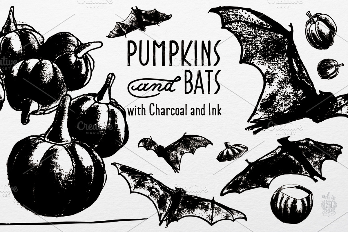 Pumpkins and Bats, an Illustration by Andrea Tardivo (Photo 2 of 4)
