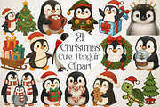Cute Christmas Penguin Clipart, an Icon by DreamPrint404 (Thumbnail 1 of 3)