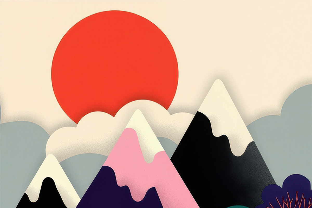 Vibrant Mountain Landscape, a Seasonal Illustration by StockVerse Creative (Photo 2 of 4)