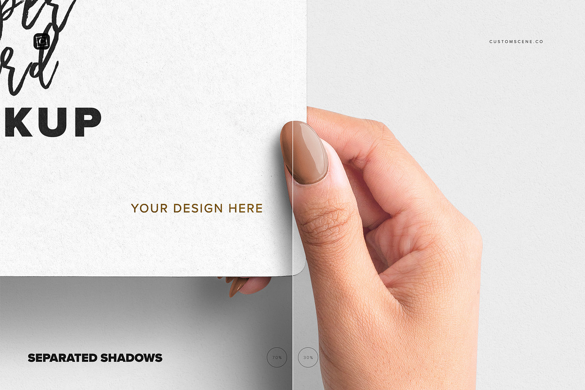 7x5in Paper Card Rounded Corners, a Mockup by Custom Scene (Photo 9 of 10)