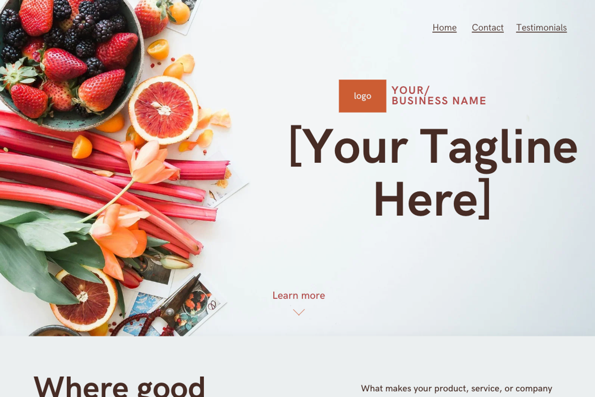 One Page Canva Website Template, a Landing Page Template by Oakley Studios Design (Photo 2 of 3)