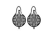 Round Filigree Earrings SVG Set, a Graphic by Creativeshirt (Thumbnail 10 of 13)