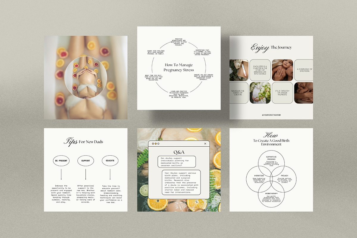 Doula Instagram Templates, a Social Media Template by Terraa Studio Design (Photo 5 of 7)