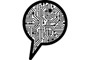 Technology Circuit Speech Bubble, a Technology Illustration by balal (Thumbnail 13 of 13)
