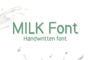 Milk Handwritten Font