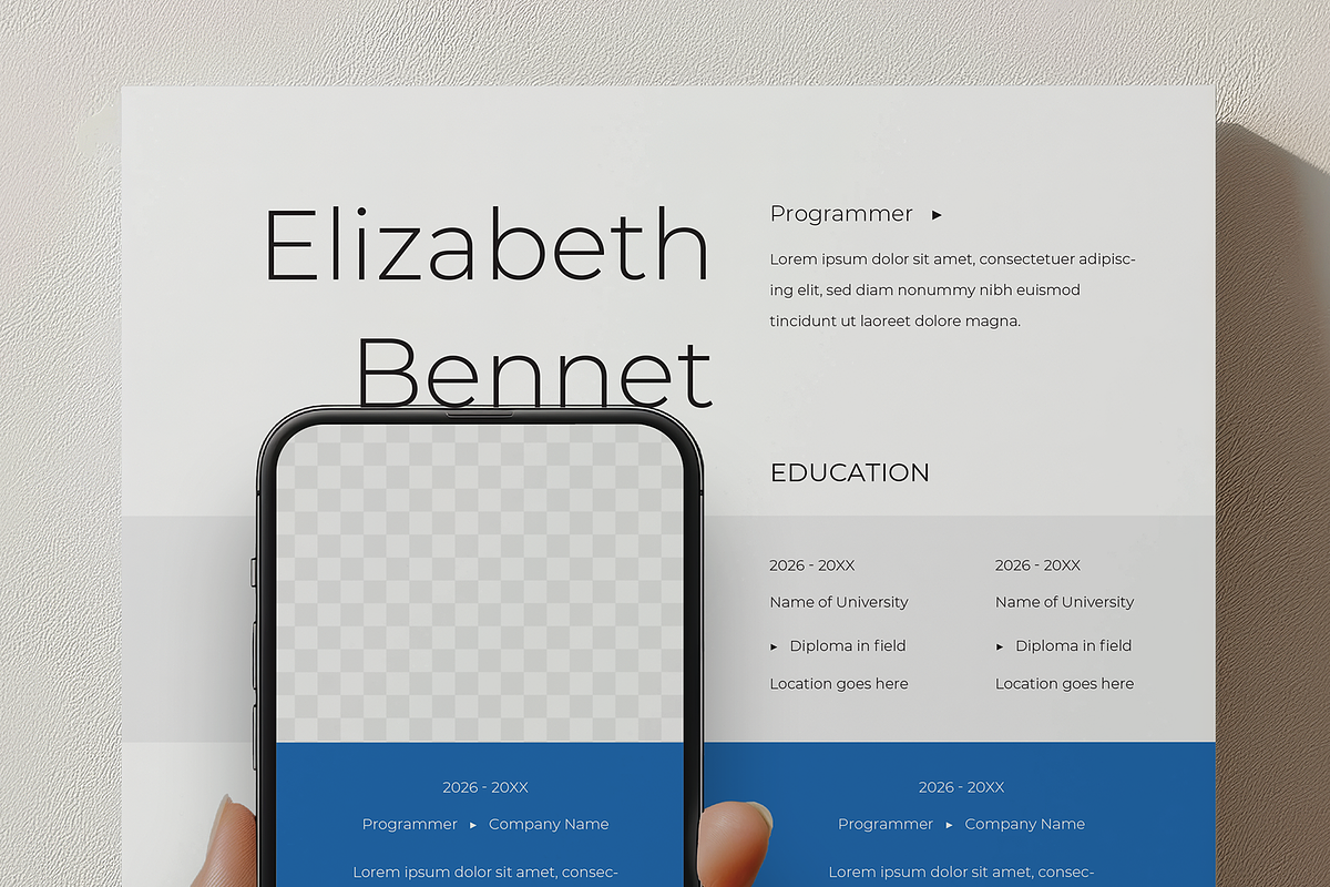 Creative CV with Smartphone Mockup, a Resume Template by Filip Studio (Photo 5 of 5)