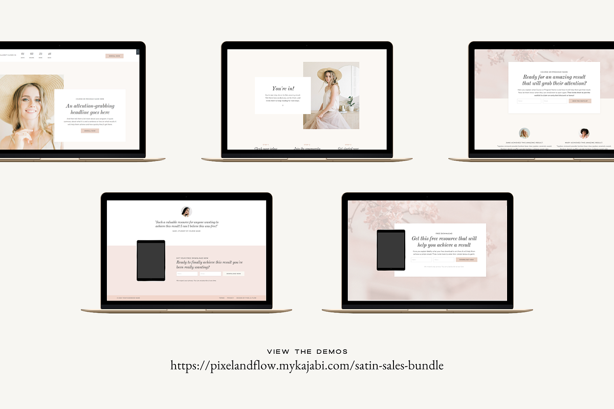 Kajabi Sales Funnel Template Bundle, a Landing Page Template by Pixel & Flow (Photo 3 of 9)
