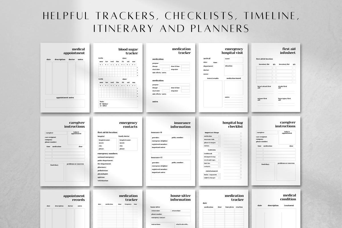 Canva Medical Planner Printable, a Stationery Template by BRANDcontent (Photo 2 of 6)