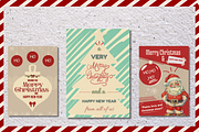 8 retro Christmas Cards Bundle, a Card Template by Prodesign (Thumbnail 7 of 8)