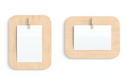 Wooden Frame With Paper & Clip, a Product Mockup by McLittle Stock (Thumbnail 2 of 2)