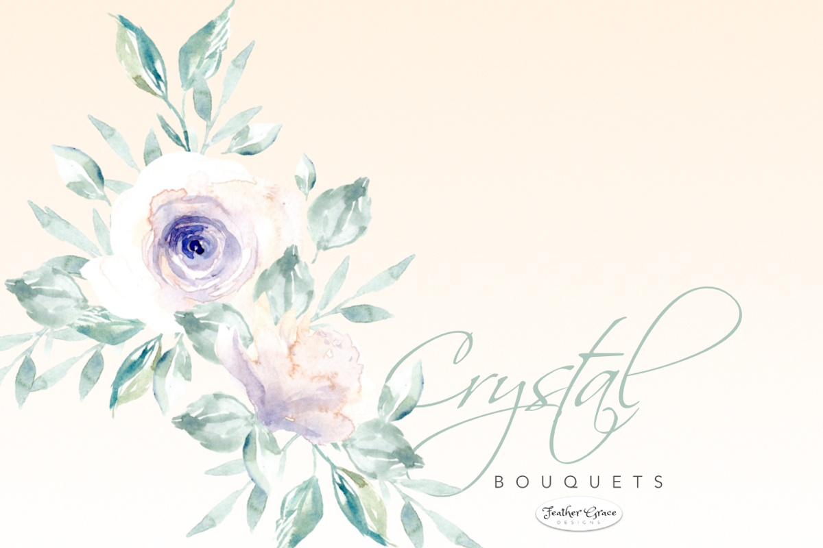 White Watercolor Florals & Bouqets, an Illustration by Feather Grace Designs (Photo 3 of 14)