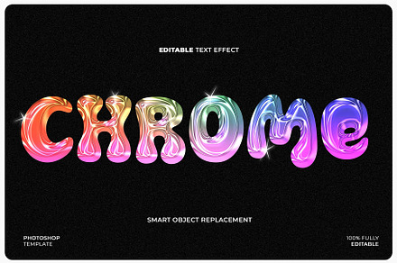 Rainbow Chrome Text & Logo Effect, a Graphic by vectorstockstudi0