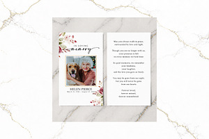 Funeral Prayer Card Canva FR008, a Card Template by TyphoonStudio