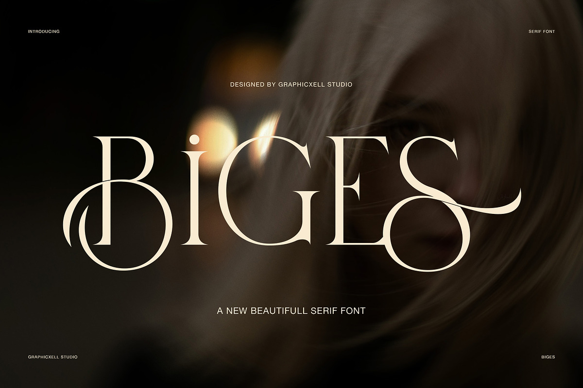Biges Elegant Serif Font, a Serif Font by Graphicxell (Photo 1 of 8)