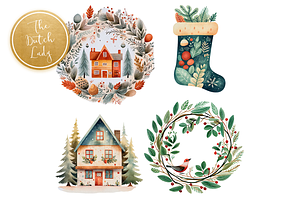 Christmas & Winter Landscape Clipart