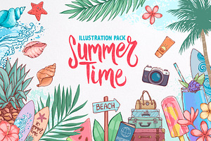 Summer time. Illustration pack.