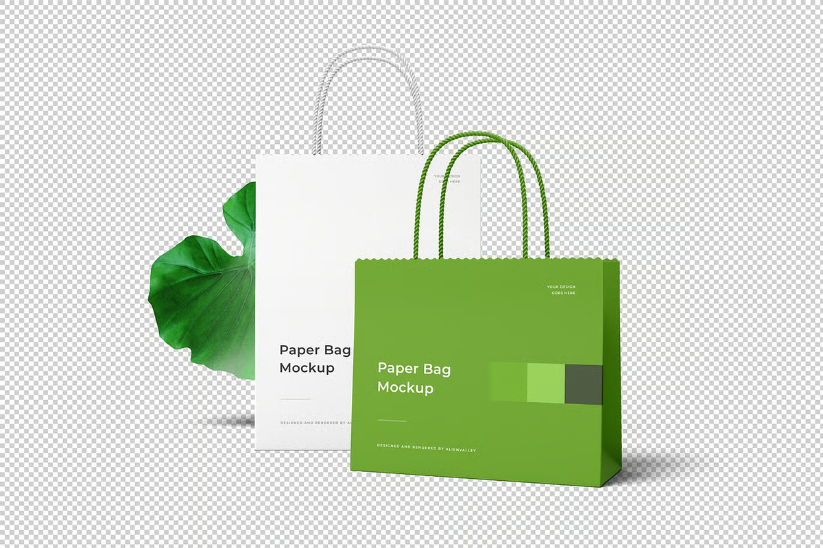 High Quality Paper Bag Mockup, a Packaging Mockup by zpackcreative (Photo 2 of 6)