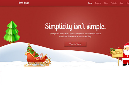 DW One Page Christmas - WP Theme