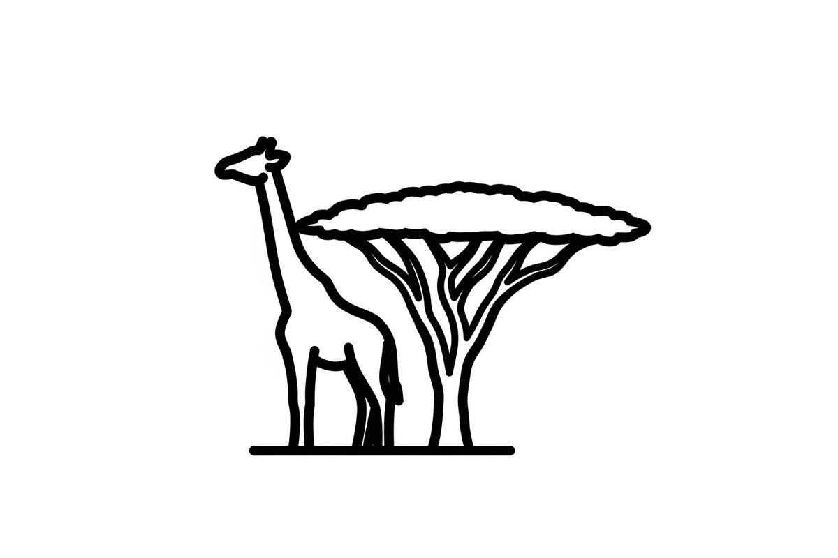 Giraffe Safari Silhouette Vector Bun, an Illustration by Designer_Momina (Photo 48 of 51)