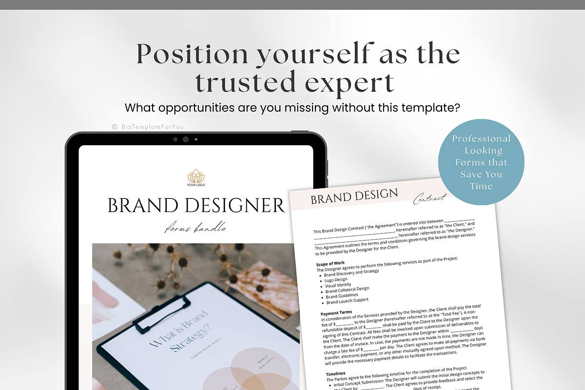 Brand Design Contract Template, a Marketing Template by BizTemplateForYou (Photo 5 of 8)