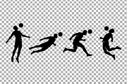 Soccer Header Silhouette Vector Pack, an Object Graphic by Artonix (Thumbnail 3 of 3)