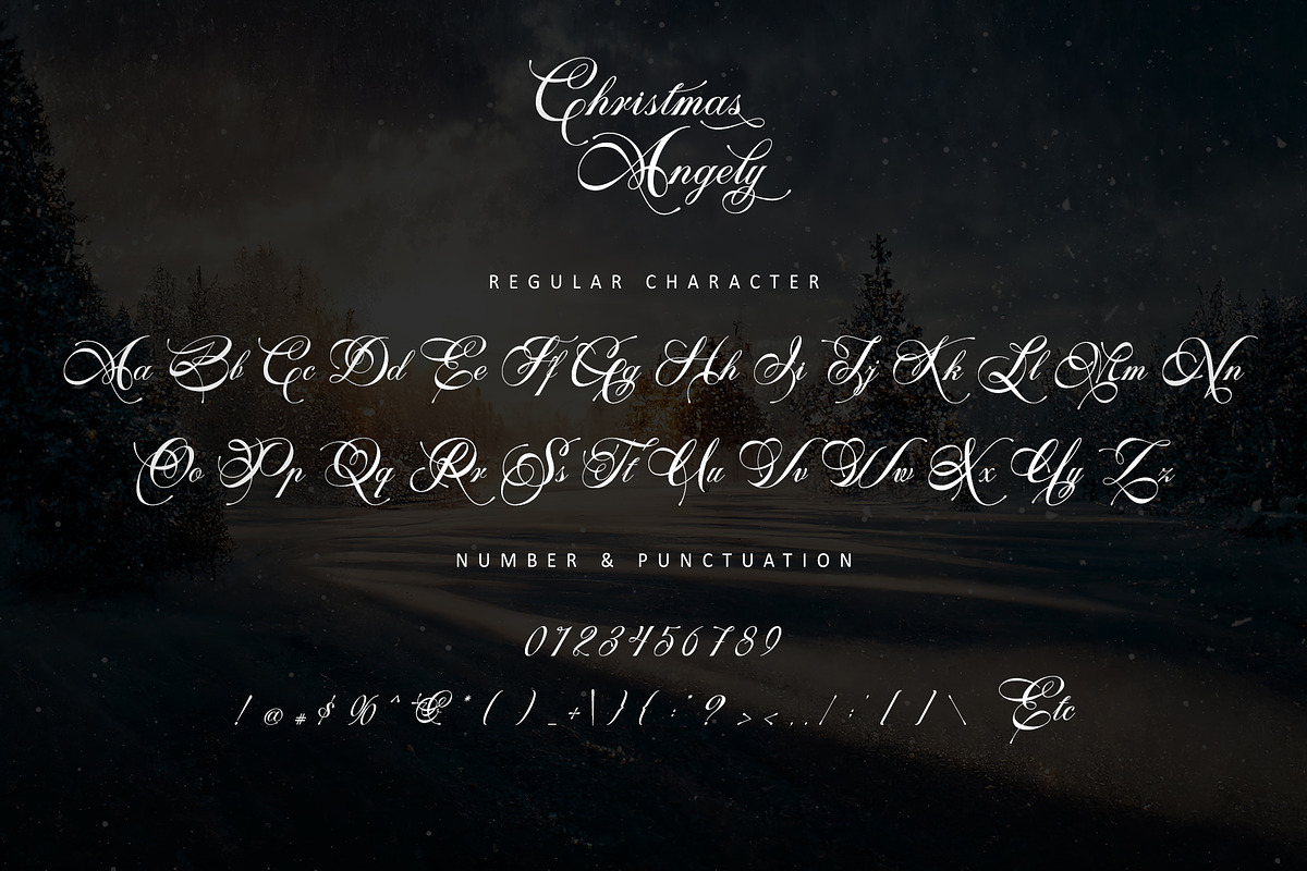 Christmas Angely, a Script Font by Letterara (Photo 10 of 14)