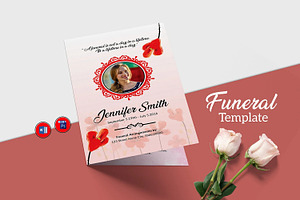 Floral Funeral Program Template, a Brochure Template by Template Shop